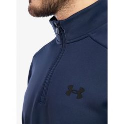 Bluza bez kaptura męska Under Armour Armour Fleece 1/4 Zip. Niebieskie bluzy męskie Under Armour, m, bez wzorów, bez kaptura, na fitness i siłownię. Za 252.95 zł.