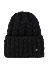 Zimowa czapka H-BRAID. Czarne czapki i kapelusze damskie Volcano, na zimę, bez wzorów, z dzianiny. Za 69.99 zł.