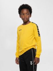 Bluza do piłki ręcznej dla dzieci Hummel hmlAUTHENTIC Training. Niebieskie bluzy dla chłopców Hummel, bez wzorów, z polaru, bez ramiączek, bez kaptura. Za 163.10 zł.