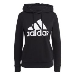 Bluza z Kapturem Essentials Relaxed Logo Rozmiar M Czarny - GM5514. Białe bluzy sportowe damskie Adidas, m, bez wzorów, z bawełny, z kapturem, na fitness i siłownię. Za 240.25 zł.