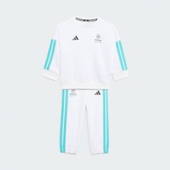 Bluzka Z Długim Rękawem I Spodnie Dresowe Dla Niemowląt Mercedes - Amg Petronas. Białe spodenki niemowlęce Adidas, bez wzorów, z dresówki, długie. Za 239.00 zł.