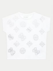Guess T-Shirt J4YI25 K6YW4 Biały Boxy Fit. Białe t-shirty i topy dla dziewczynek Guess, z aplikacjami, z bawełny, bez ramiączek. Za 59.99 zł.