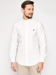 Polo Ralph Lauren Koszula Classics 710736557 Biały Slim Fit. Białe koszule męskie Polo Ralph Lauren, m, bez wzorów, z bawełny, bez kołnierzyka, bez ramiączek. Za 539.99 zł.