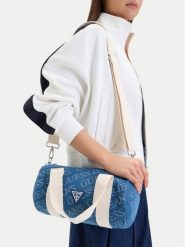 Guess Jeans Torebka CWBEO-GUESS-B-009-09 Niebieski. Niebieskie torebki do ręki damskie Guess Jeans, z aplikacjami, z jeansu, bez dodatków. Za 229.99 zł.