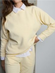 Bluza crewneck - żółty. Żółte bluzy damskie Sinsay, l, bez wzorów, bez kaptura. Za 35.99 zł.