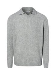 Jack & Jones sweter z dzianiny z domieszką wełny Mężczyźni szary, L. Szare swetry przez głowę męskie Jack & Jones, l, bez wzorów, z dzianiny, bez kołnierzyka. Za 249.95 zł.