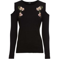 Sweter z wycięciami bonprix czarny. Swetry damskie marki KALENJI. Za 89.99 zł.
