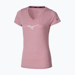 Koszulka do biegania damska Mizuno Core Runbird Tee. Czerwone koszulki sportowe damskie Mizuno, l, bez wzorów, ze skóry, bez kołnierzyka, bez ramiączek, do biegania. Za 149.99 zł.