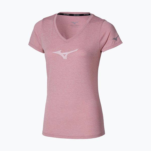 Koszulka do biegania damska Mizuno Core Runbird Tee. Czerwone koszulki sportowe damskie Mizuno, l, bez wzorów, ze skóry, sportowe, bez kołnierzyka. Za 149.99 zł.