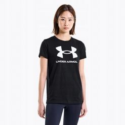 Koszulka Damska T-Shirt Damski Sportowy Under Armour Graphic Sscxxl 001 Xxl. Czarne koszulki sportowe damskie Under Armour, xxl, bez wzorów, bez kołnierzyka, bez ramiączek, do biegania. W wyprzedaży za 68.13 zł.
