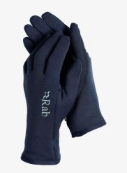 Rękawiczki damskie Rab Power Stretch Pro Glove. Niebieskie rękawiczki damskie RAB, bez wzorów, z materiału. Za 101.19 zł.