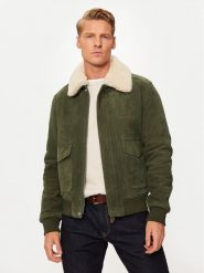 Schott NYC Kurtka skórzana LC2410S Zielony Regular Fit. Zielone kurtki męskie Schott NYC, m, bez wzorów, ze skóry, bez kaptura. Za 1,429.00 zł.