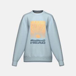 RALLY Damska Koszulka Tenisowa z Okrągłym Kołnierzem. Niebieskie kurtki sportowe damskie Head, bez wzorów, bez kaptura, tenisowe. Za 260.00 zł.