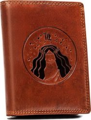 Peterson Duży, skórzany portfel męski z wytłoczonym znakiem zodiaku - NoSize. Portfele męskie Peterson, bez wzorów. Za 107.23 zł.