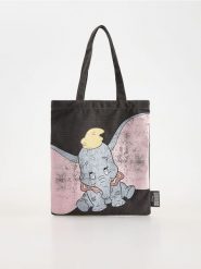 Torba shopper Dumbo - ciemnoszary. Szare torby i plecaki dziecięce Reserved, z bawełny. W wyprzedaży za 22.99 zł.