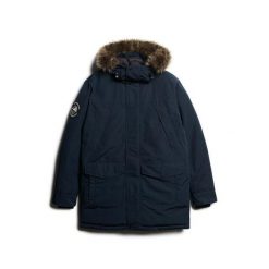 Parka z syntetycznym futrem Superdry Everest. Niebieskie parki męskie Superdry., na zimę, m, bez wzorów, z syntetyku, bez kaptura. W wyprzedaży za 755.90 zł.