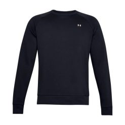 Bluza fitness męska Under Armour Rival Fleece Crew. Czarne bluzy męskie Under Armour, m, bez wzorów, z dresówki, bez kaptura. Za 179.99 zł.