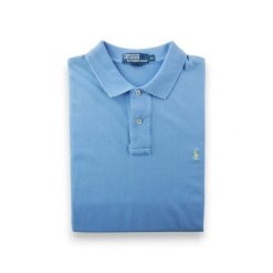 Second life - Polo Ralph Lauren koszulka męska z krótkim rękawem - Stan dobry. Niebieskie koszulki polo męskie Ralph Lauren, m, bez wzorów, z jeansu, klasyczne, bez ramiączek. Za 106.46 zł.