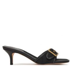 Klapki Coach. Czarne klapki damskie Coach, bez wzorów, bez obcasa. Za 889.99 zł.