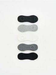 Skarpetki z bawełną 5 pack - szary. Szare skarpety damskie Reserved, bez wzorów, z bawełny. Za 49.99 zł.