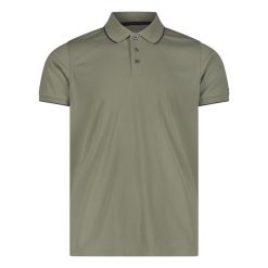 Koszulka męska turystyczna CMP 39T5807. Zielone koszulki polo męskie CMP, m, bez wzorów, bez ramiączek. Za 212.50 zł.