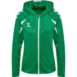 Damska bluza dresowa z kapturem Hummel Core 2.0. Białe bluzy sportowe damskie Hummel, bez wzorów, z dresówki, z kapturem, na fitness i siłownię. Za 262.50 zł.