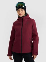 4F Kurtka narciarska membrana 5000 damska - burgundowa XS. Czerwone kurtki damskie 4f, xs, bez wzorów, z materiału, bez kaptura, narciarskie. Za 349.99 zł.