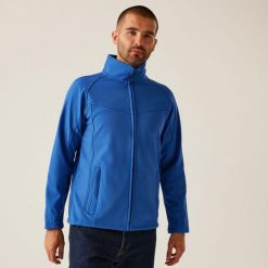 Softshell roboczy męski Uproar. Niebieskie kurtki męskie Regatta, m, bez wzorów, z softshellu, trekkingowe. Za 429.99 zł.