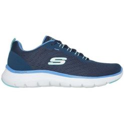 Buty sportowe damskie Skechers Flex Appeal 5.0. Niebieskie obuwie sportowe damskie Skechers, bez wzorów. Za 390.00 zł.