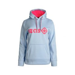 Bluza damska DUERO W V4 z regulowanym kapturem, logo i kieszenią z przodu. Niebieskie bluzy damskie IZAS, m, bez wzorów. Za 182.57 zł.