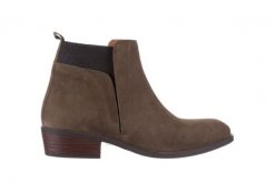 Botki Bayla-161 061-2004 Khaki, Zielony, Skóra naturalna - 36. Zielone botki damskie Bayla, na zimę, ze skóry, bez obcasa, bez zapięcia. W wyprzedaży za 152.10 zł.