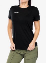 Koszulka merino damska Mammut Tree Wool FL T-Shirt. Czarne t-shirty damskie Mammut, xs, bez wzorów, z lyocellu, eleganckie, bez kołnierzyka. Za 344.50 zł.