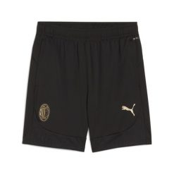 Męskie szorty treningowe AC Milan PUMA Black For All Time Red. Czarne krótkie spodenki sportowe męskie Puma, l, bez wzorów, na fitness i siłownię. Za 186.50 zł.