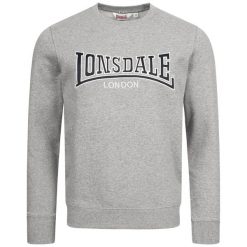 Bluza z okrągłym dekoltem Lonsdale Berger Lp181. Szare bluzy męskie Lonsdale, xl, z aplikacjami, z polaru, bez kaptura. Za 261.00 zł.