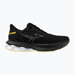 Buty do biegania damskie Mizuno Wave Skyrise 6. Czarne obuwie sportowe damskie Mizuno, bez wzorów, do biegania, mizuno wave. Za 499.99 zł.
