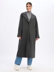 Noisy May Płaszcz Kobiety szary, L. Szare płaszcze damskie Noisy may, l, bez wzorów, bez kaptura. Za 499.95 zł.