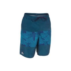 Spodenki SBS 100 Geo JR. Niebieskie szorty dla chłopców OLAIAN. Za 34.99 zł.