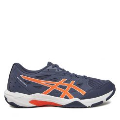 Buty halowe Asics. Niebieskie buty sportowe męskie Asics, bez zapięcia. Za 269.99 zł.