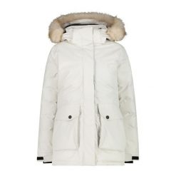 Parka dla kobiet CMP. Białe parki damskie CMP, na jesień, l, bez wzorów, z materiału, sportowe, bez kaptura. Za 699.99 zł.
