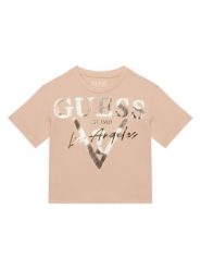 Guess T-Shirt J6GI27 K8HM4 Różowy jasny Relaxed Fit. Czerwone t-shirty i topy dla dziewczynek Guess, z aplikacjami, z bawełny, bez ramiączek. Za 84.99 zł.