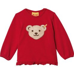 Bluza w kolorze czerwonym. Czerwone bluzy dla niemowląt Steiff, z aplikacjami, bez ramiączek, bez kaptura. W wyprzedaży za 45.95 zł.