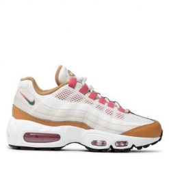 Buty do chodzenia damskie Nike Air Max 95. Białe obuwie sportowe damskie Nike, z aplikacjami, z materiału, trekkingowe, nike air max. Za 842.00 zł.
