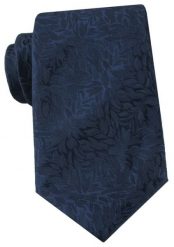 Granatowy Krawat z Delikatną, Kwiatową Fakturą - Alties. Niebieskie krawaty i muchy Alties, bez wzorów, z tkaniny, eleganckie. Za 55.00 zł.