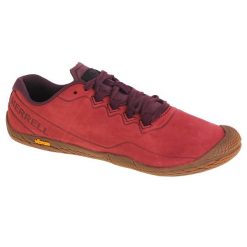 Buty do biegania damskie Merrell Vapor Glove 3. Czerwone obuwie sportowe damskie Merrell, bez wzorów, z materiału, do biegania. Za 729.00 zł.