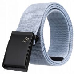 Pasek parciany Loren BJ-B-1 błękitny. Niebieskie paski damskie Loren, bez wzorów, z materiału, eleganckie. Za 19.99 zł.