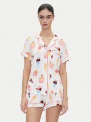 Kate Spade Piżama KSI12746 Biały Regular Fit. Białe piżamy damskie Kate Spade, xs, bez wzorów, bez ramiączek. Za 259.99 zł.