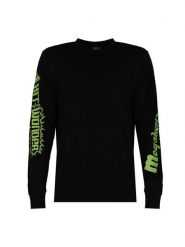 Diesel Longsleeve "Just" | A06768-0GRAM | Mężczyzna | Czarny. Czarne bluzki z długim rękawem męskie Diesel, m, bez wzorów, z bawełny, eleganckie, bez kołnierzyka. W wyprzedaży za 199.00 zł.