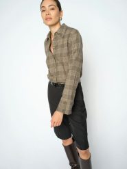 MOS MOSH Bluzka Kobiety Bawełna beżowy, XL. Brązowe bluzki damskie Mos Mosh, xl, bez wzorów, z bawełny, biznesowe, bez kołnierzyka, bez ramiączek. Za 499.95 zł.