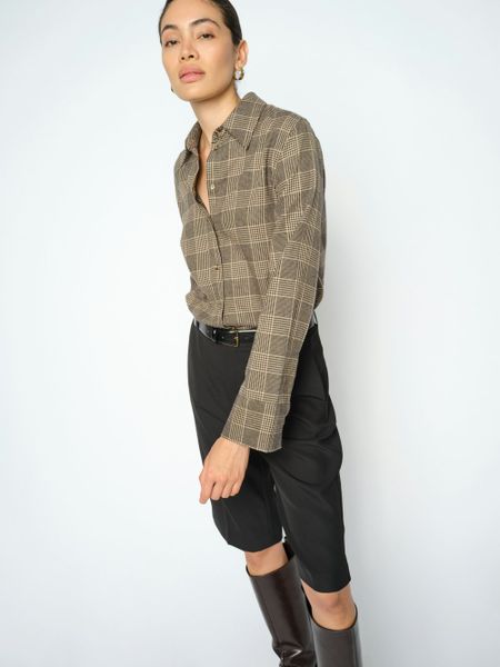 MOS MOSH Bluzka Kobiety Bawełna beżowy, XL. Brązowe bluzki damskie Mos Mosh, xl, bez wzorów, z bawełny, biznesowe, bez kołnierzyka, bez ramiączek. Za 499.95 zł.