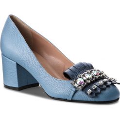 Półbuty POLLINI - SA10116C05TD271A Bot.Ciel/Botl.Oce. Niebieskie półbuty damskie marki Pollini, ze skóry, eleganckie. W wyprzedaży za 839.00 zł.